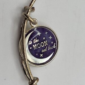 Alex & Ani Silvertone Stellar Love To The Moon & Back Bracelet 2015